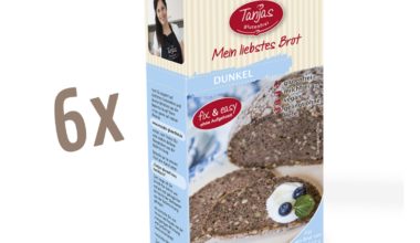 6 x 400g Glutenfreie Brotbackmischung DUNKEL - Tanjas glutenfrei