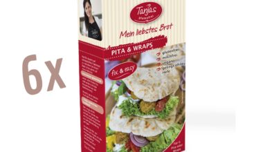 6 x 250g Glutenfreie Backmischung PITA & WRAPS - Tanjas glutenfrei MHD 15.09.25