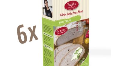 6 x 400g Glutenfreie Brotbackmischung RUSTIKAL - Tanjas glutenfrei