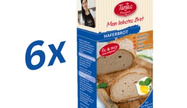 6 x 400g Glutenfreie Brotbackmischung HAFERBROT - Tanjas glutenfrei
