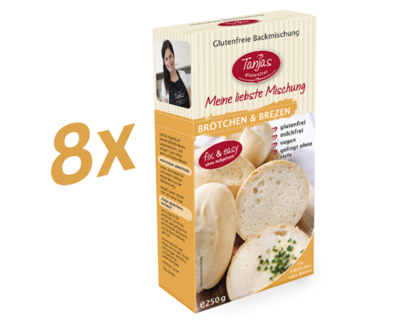 8 x 250g Glutenfreie Backmischung BRÖTCHEN & BREZEN - Tanjas glutenfrei