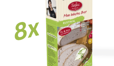 8 x 400g Glutenfreie Brotbackmischung RUSTIKAL - Tanjas glutenfrei, in wenigen Tagen lieferbar