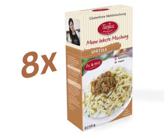 8 x 250g Glutenfreie Mehlmischung SPÄTZLE - Tanjas glutenfrei